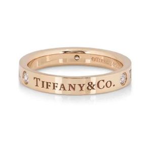 Tiffany & Co. Rose Gold Ring with 2 Diamonds